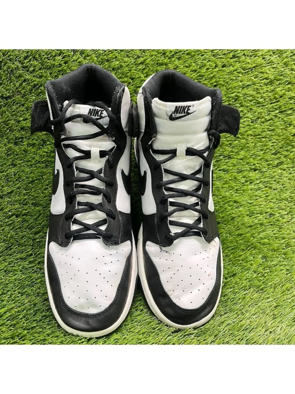 Nike Dunk High Retro Mens Size 11.5 Black White Athletic Leather Shoes Sneakers